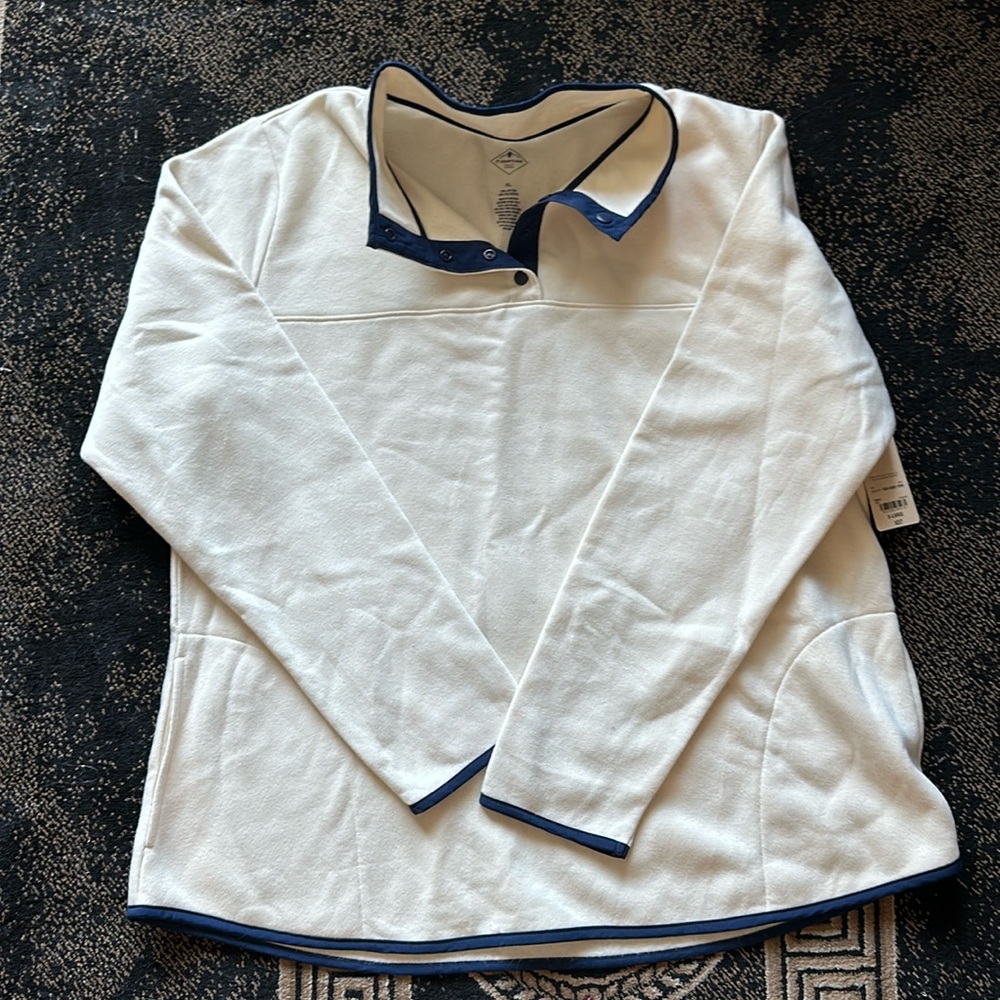 NWT St. John’s mock neck long sleeve pullover // Size XL